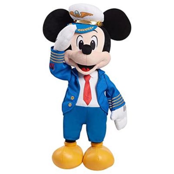 NWT Mickey Mouse D23 Plush Captain Saluting Pilot Blue Cathay Pacific Airways - Picture 4 of 6